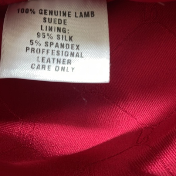 St. John Collection by Marie Gray Leather and Silk Blazer Jacket - Picture 9 of 16